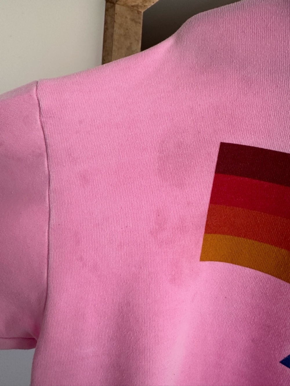 Aviator Nation Pink Graphic Logo Hoodie Sweatshirt-FLAWED w Iron-on Patches - Picture 11 of 14